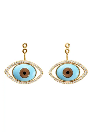 Ole Lynggaard 18KYG Evil Eye Diamond Earring Pendants