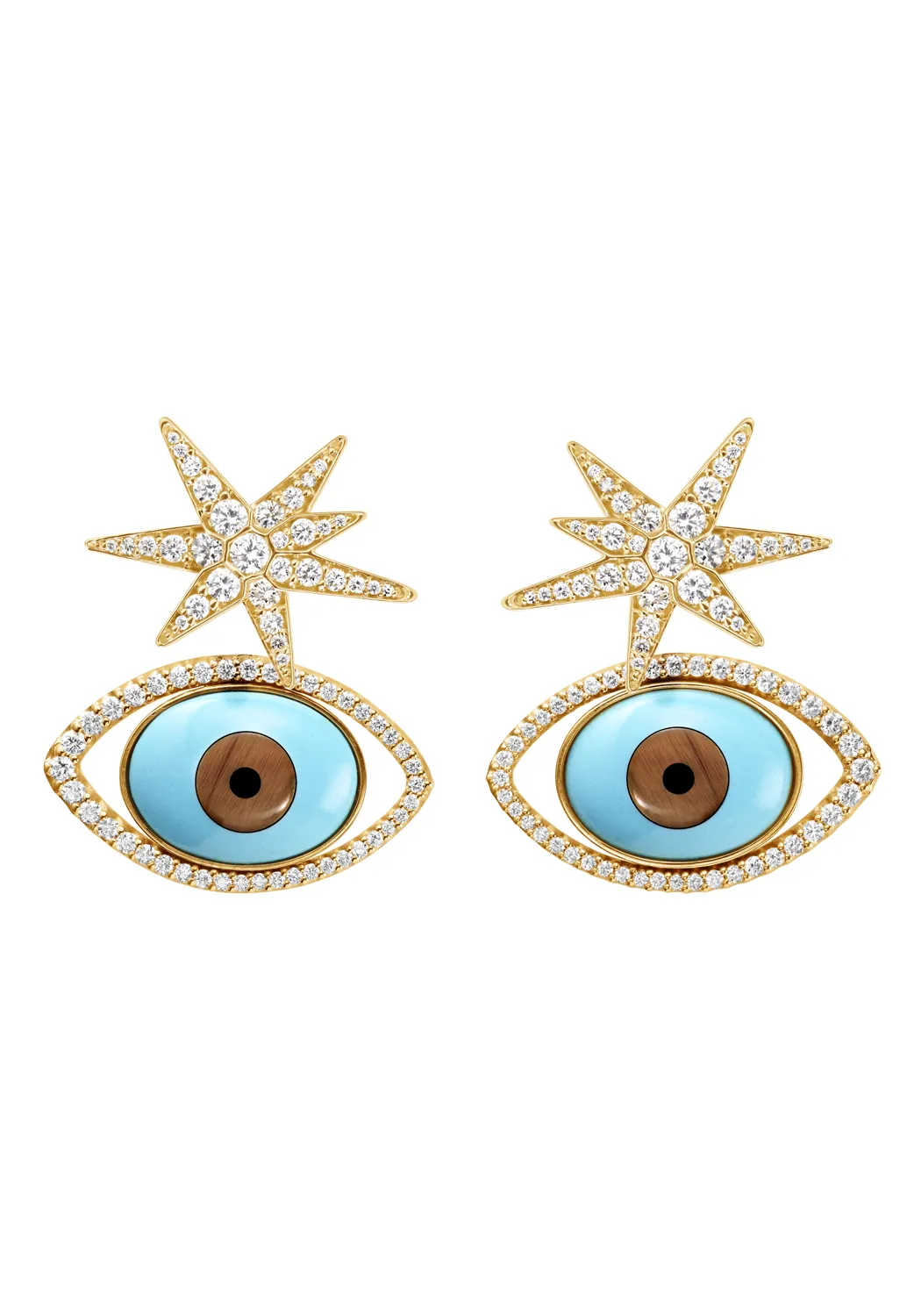 Ole Lynggaard 18KYG Evil Eye Diamond Earring Pendants