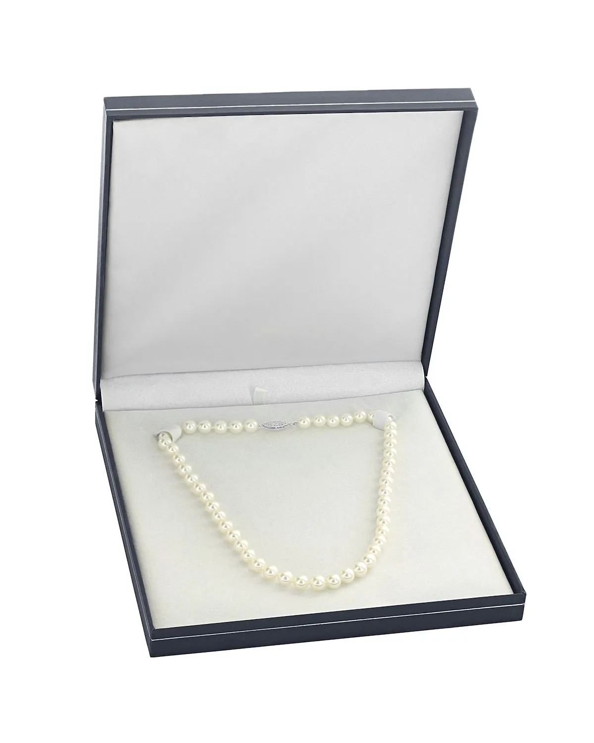 Opera Length Hanadama Akoya White Pearl Necklace