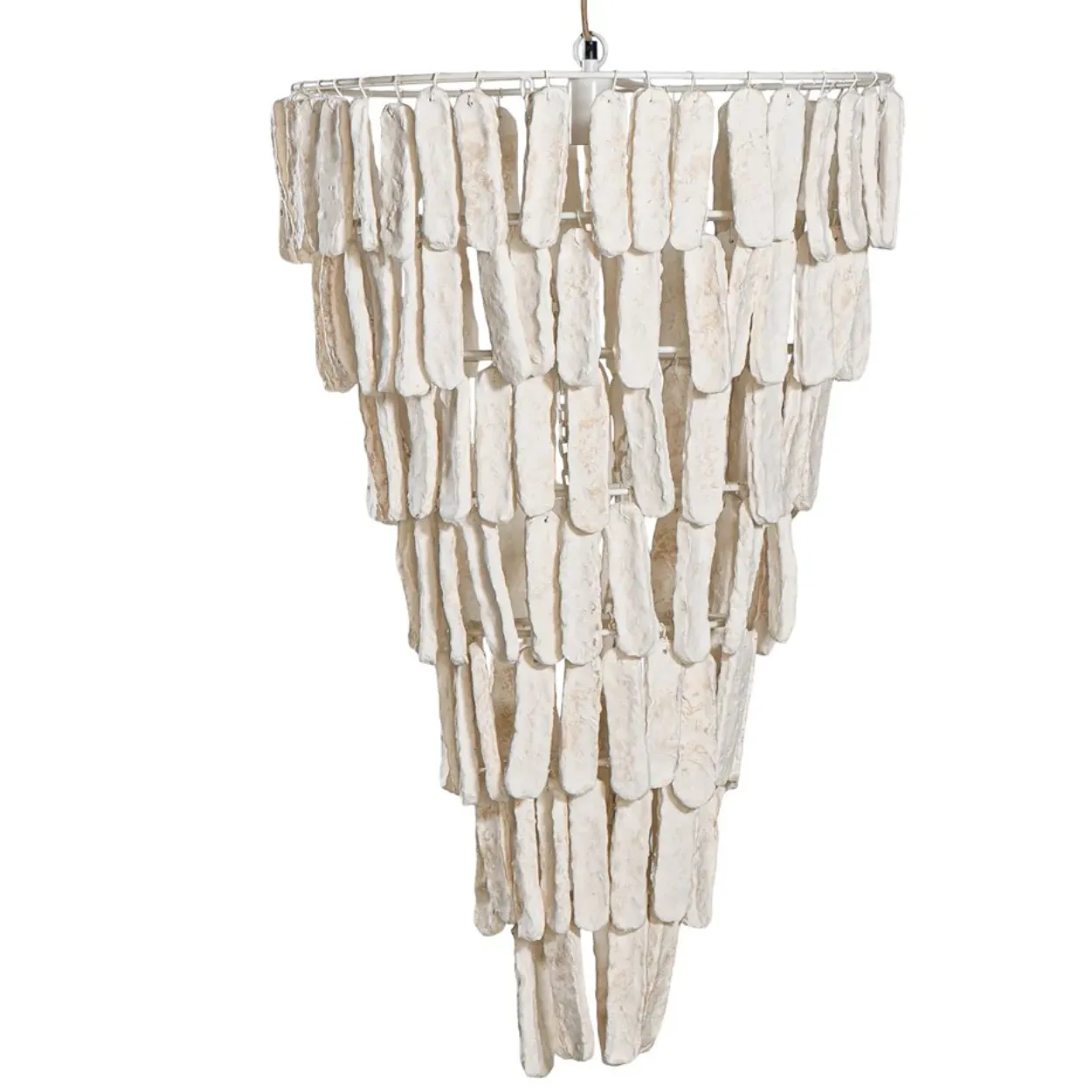 Organic Paper Mache Chandelier Shade | Zula