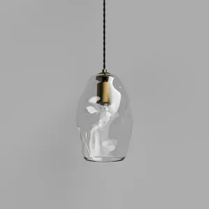 Organic Pendant Medium - Brass/Clear