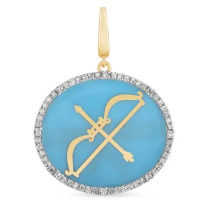 Oval Sagittarius Charm