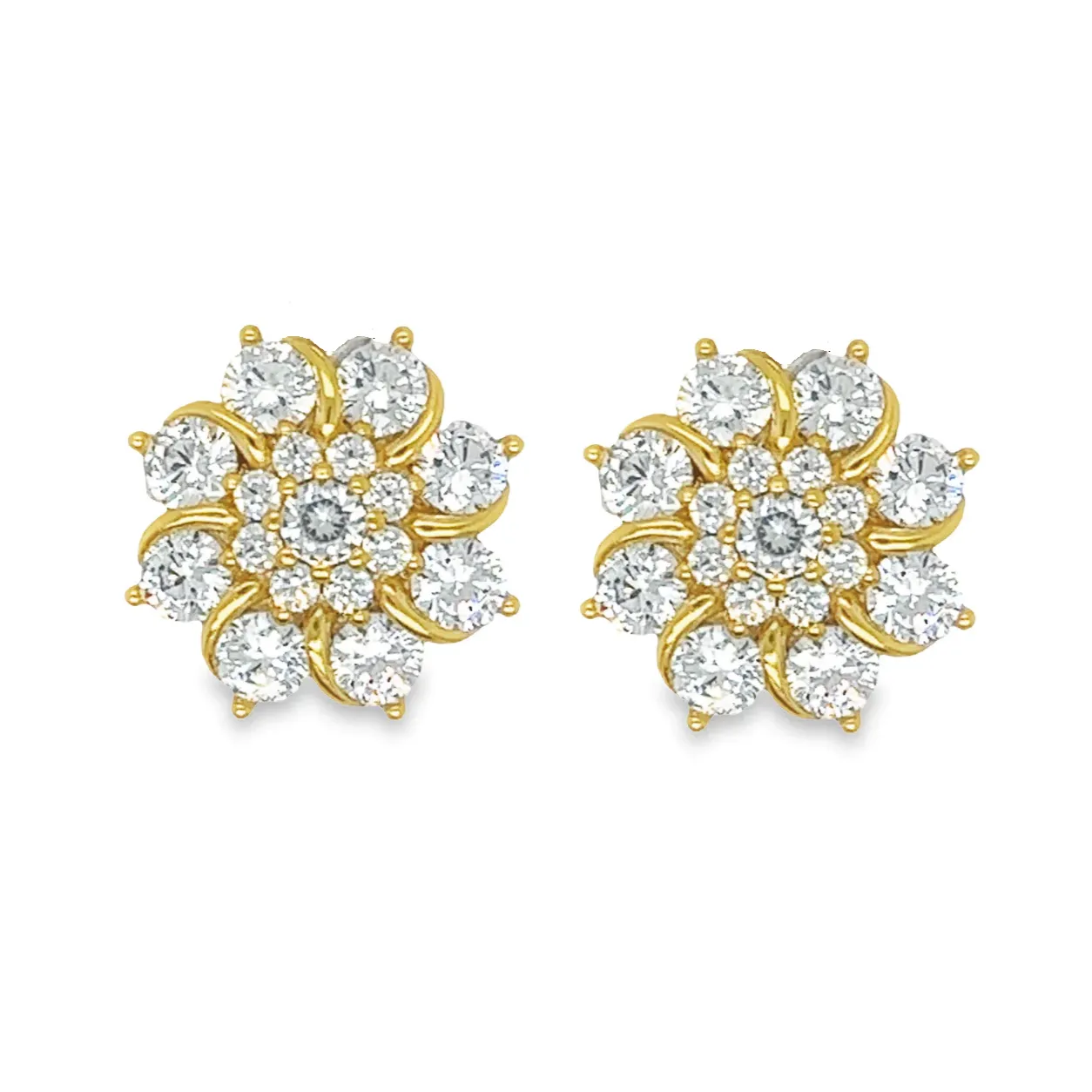 P475 Flower CZ Earring