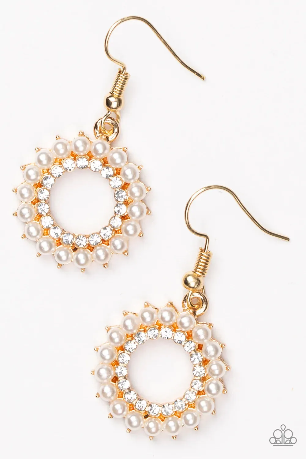 Paparazzi Earring ~ A Proper Lady - Gold