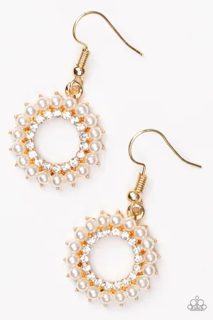 Paparazzi Earring ~ A Proper Lady - Gold