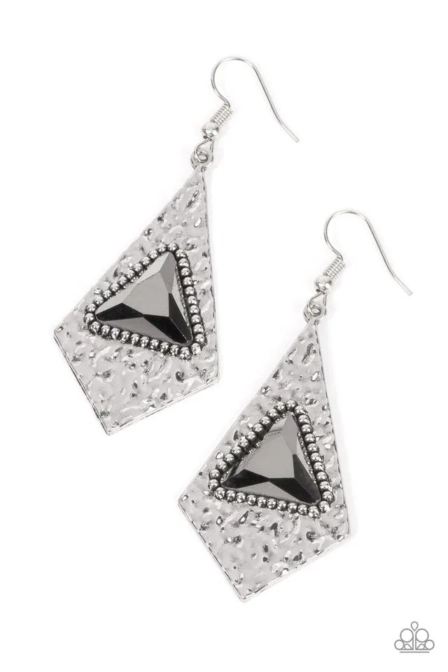 Paparazzi Earring ~ Cosmic Destination - Silver