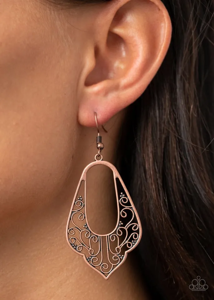 Paparazzi Earring ~ Grapevine Glamour - Copper