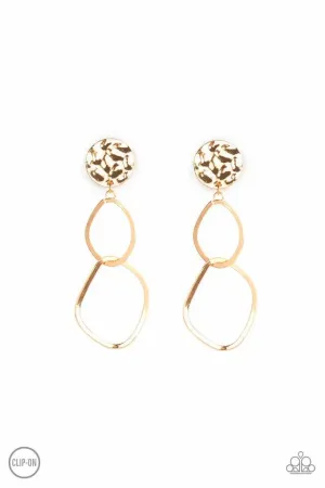 Paparazzi Earring ~ Modern Reflections - Gold