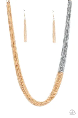 Paparazzi Metallic Merger - Gold Multi Necklace