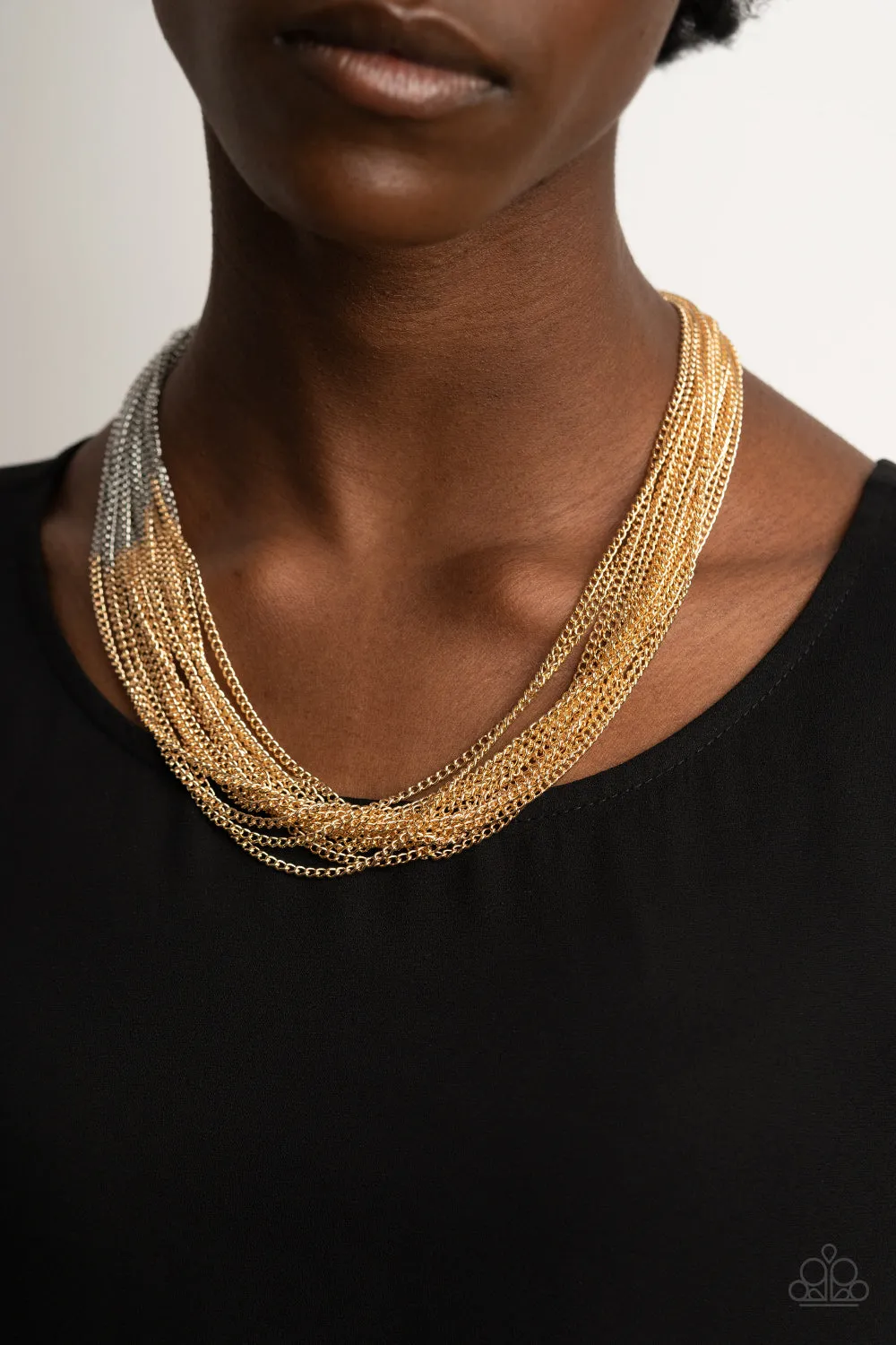 Paparazzi Metallic Merger - Gold Multi Necklace