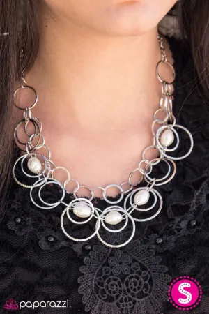 Paparazzi Necklace ~ Rock Around the Clock - White