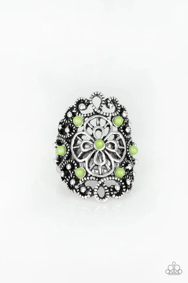 Paparazzi Ring ~ Floral Fancies - Green