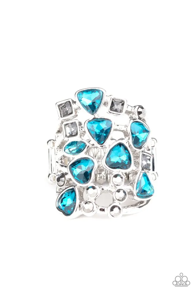 Paparazzi Ring ~ Glitter Flirt - Blue