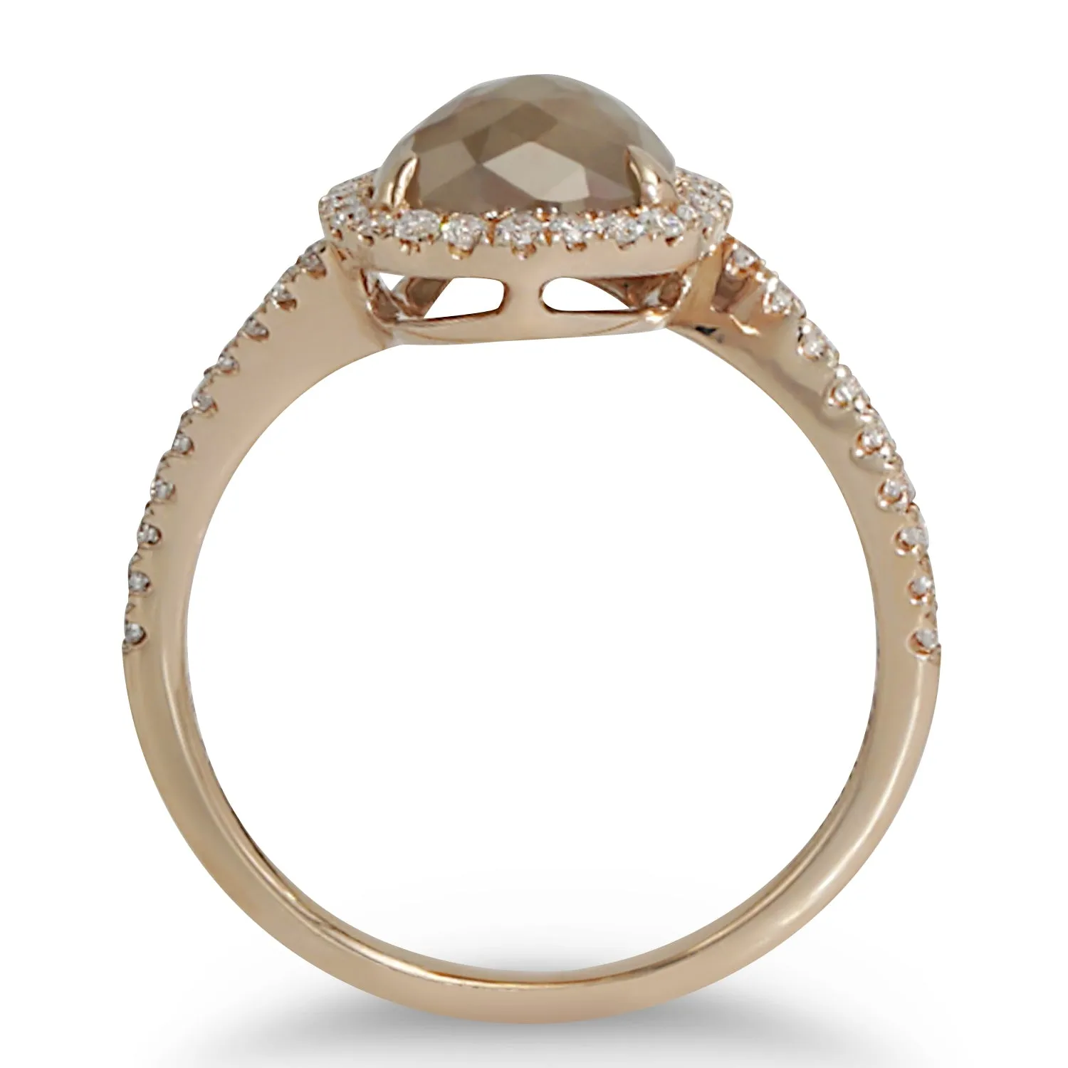 Pear-Shape Taupe Diamond Ring