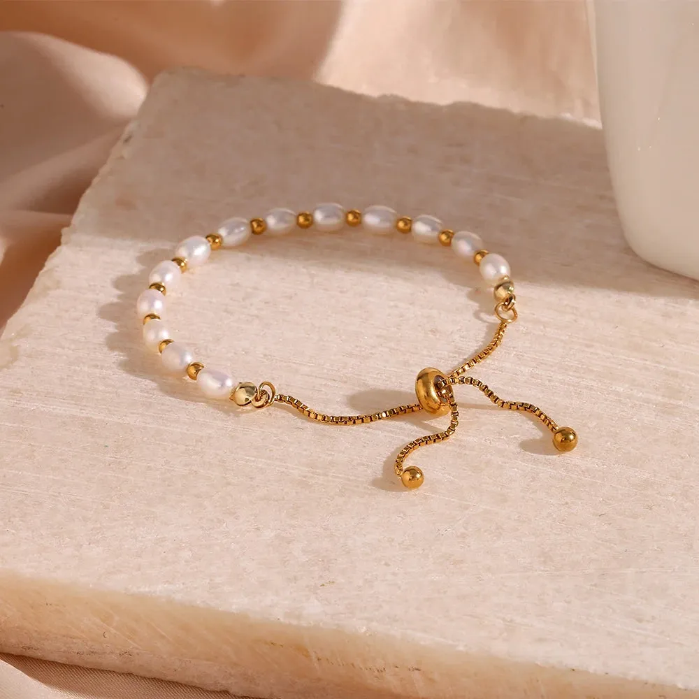 Pearl Beaded Slider Bracelet