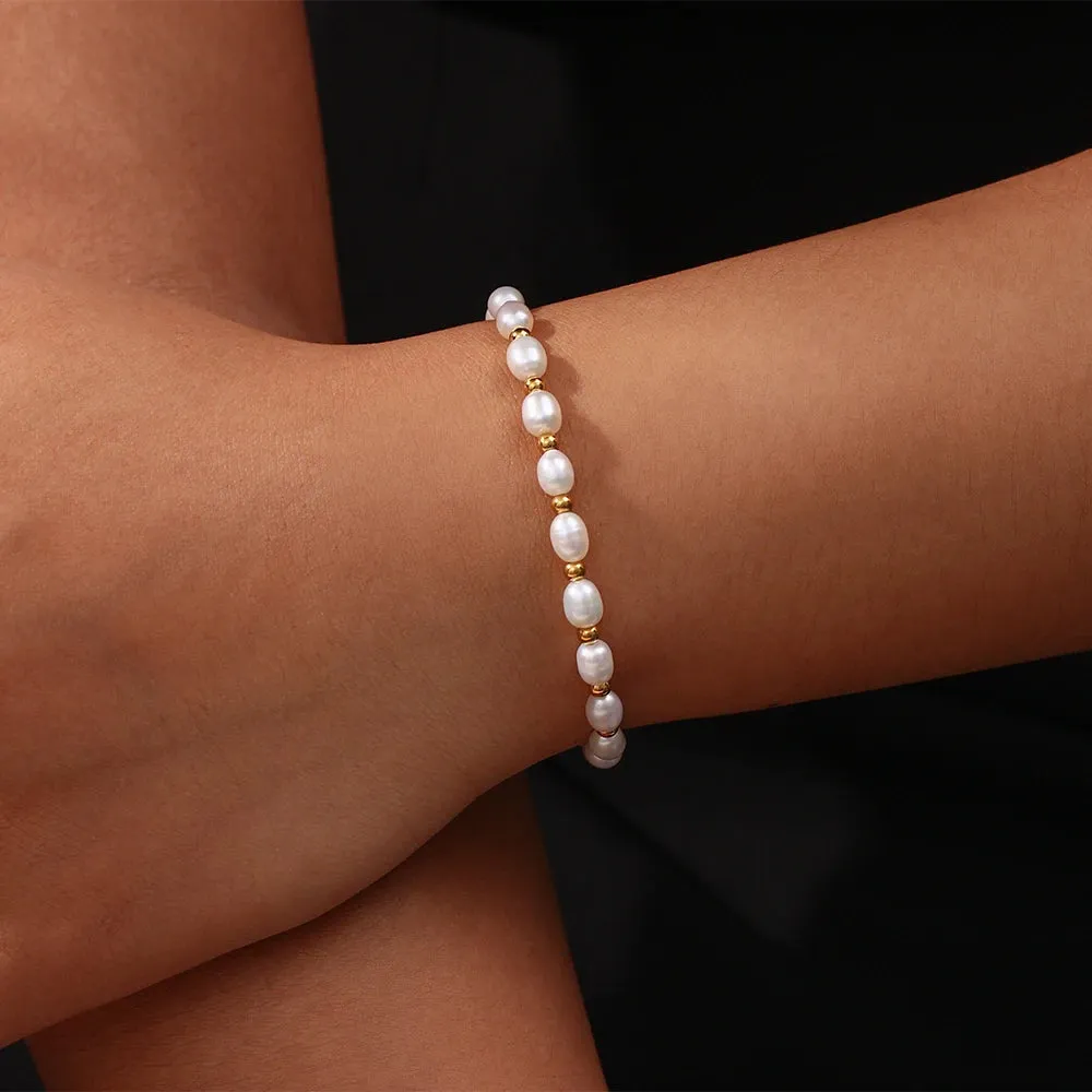 Pearl Beaded Slider Bracelet