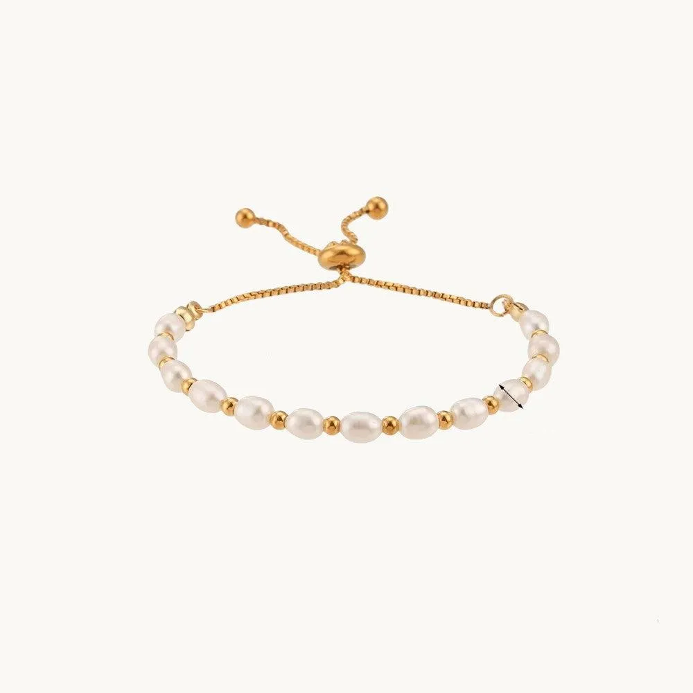 Pearl Beaded Slider Bracelet