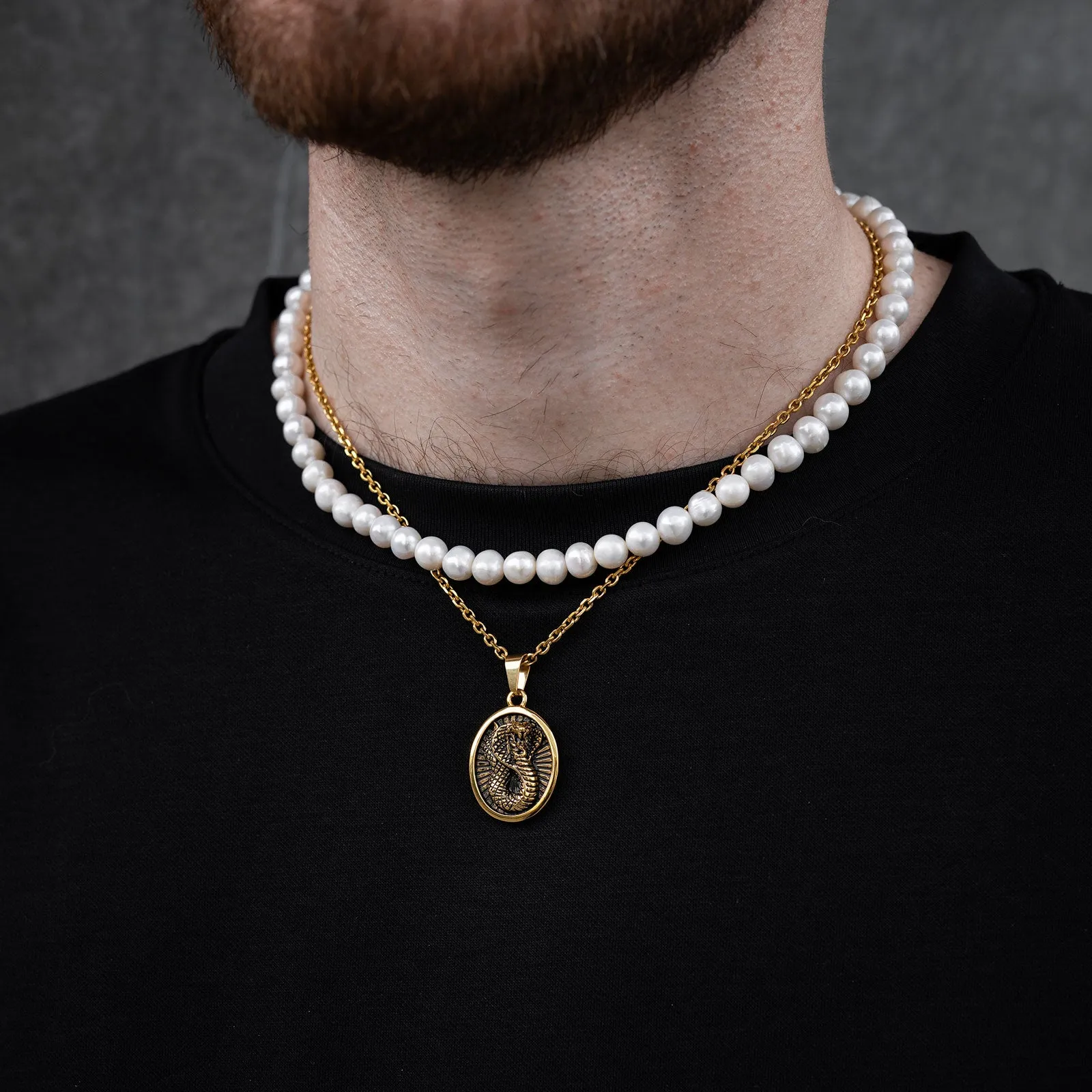 Pearl Set (Custom Pendant Choice) (Gold)