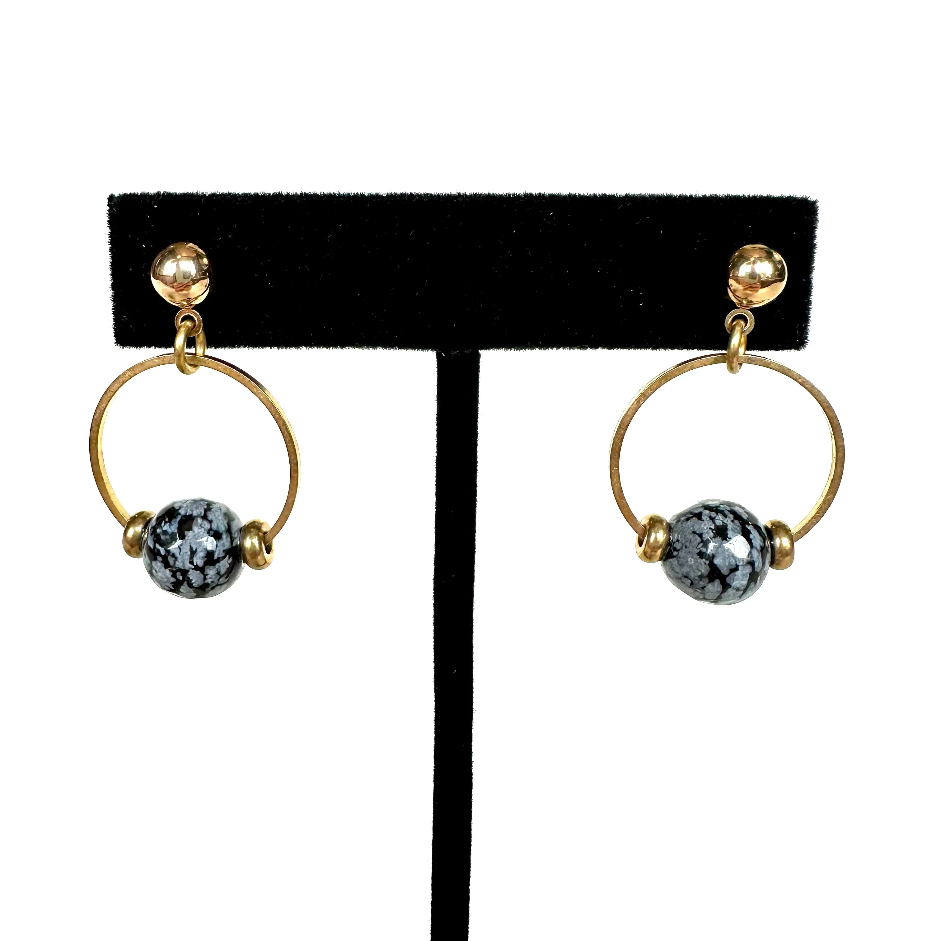 Permanent Baggage Gemstone Hoop Earrings