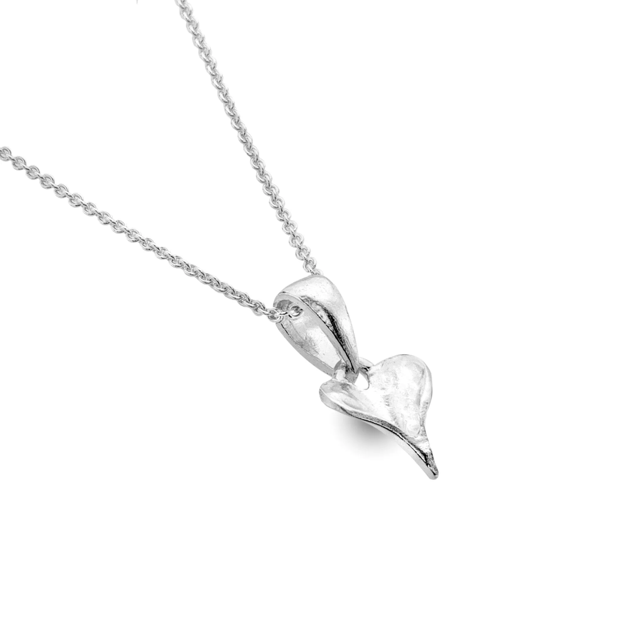 Petite Leaf Heart Pendant