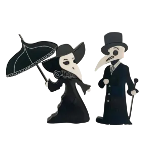 Plague Doctor Couple - Brooches