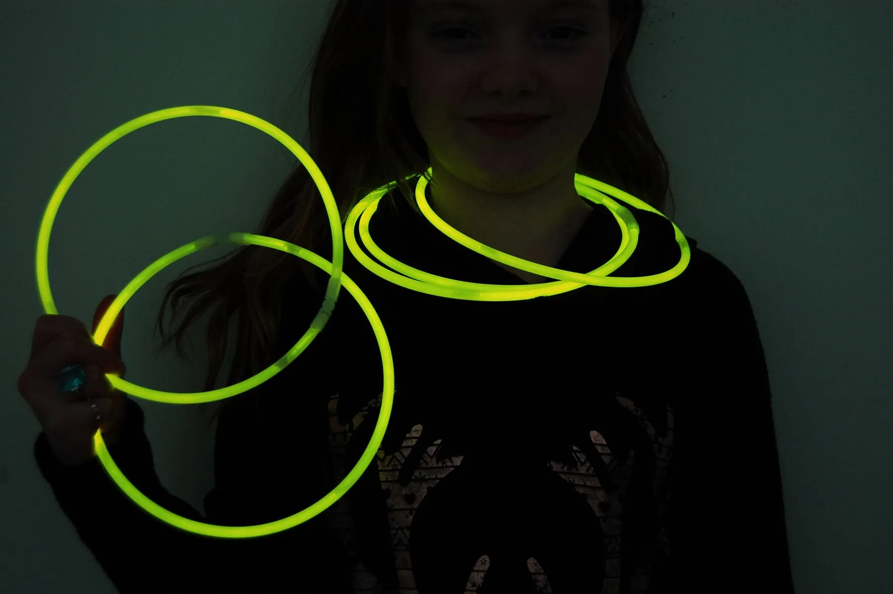 Premium Jumbo Yellow Glow Necklaces- 50 per package