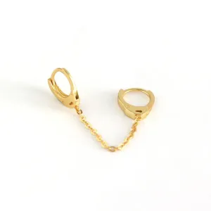 Punk Handcuffs Link Chain Hoop Earrings