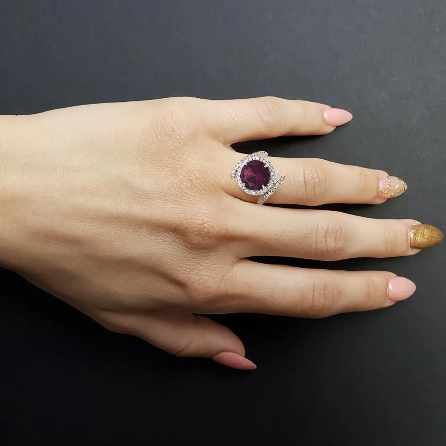 Pyrope Almandine Garnet Ring