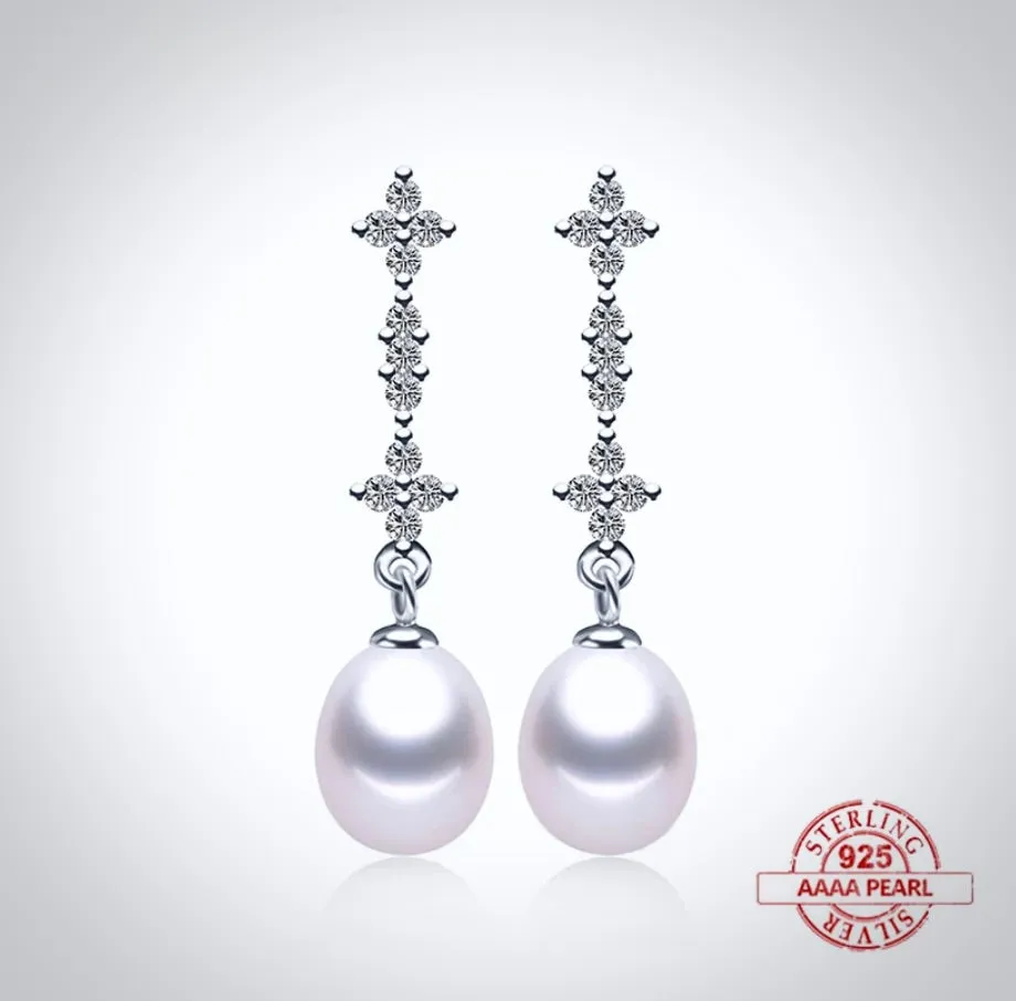 "Kamila" - Freshwater Pearl and Sterling Silver Bridal Earrings