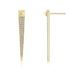 R.08® Matrix Drop Diamond Earrings | Yellow Gold