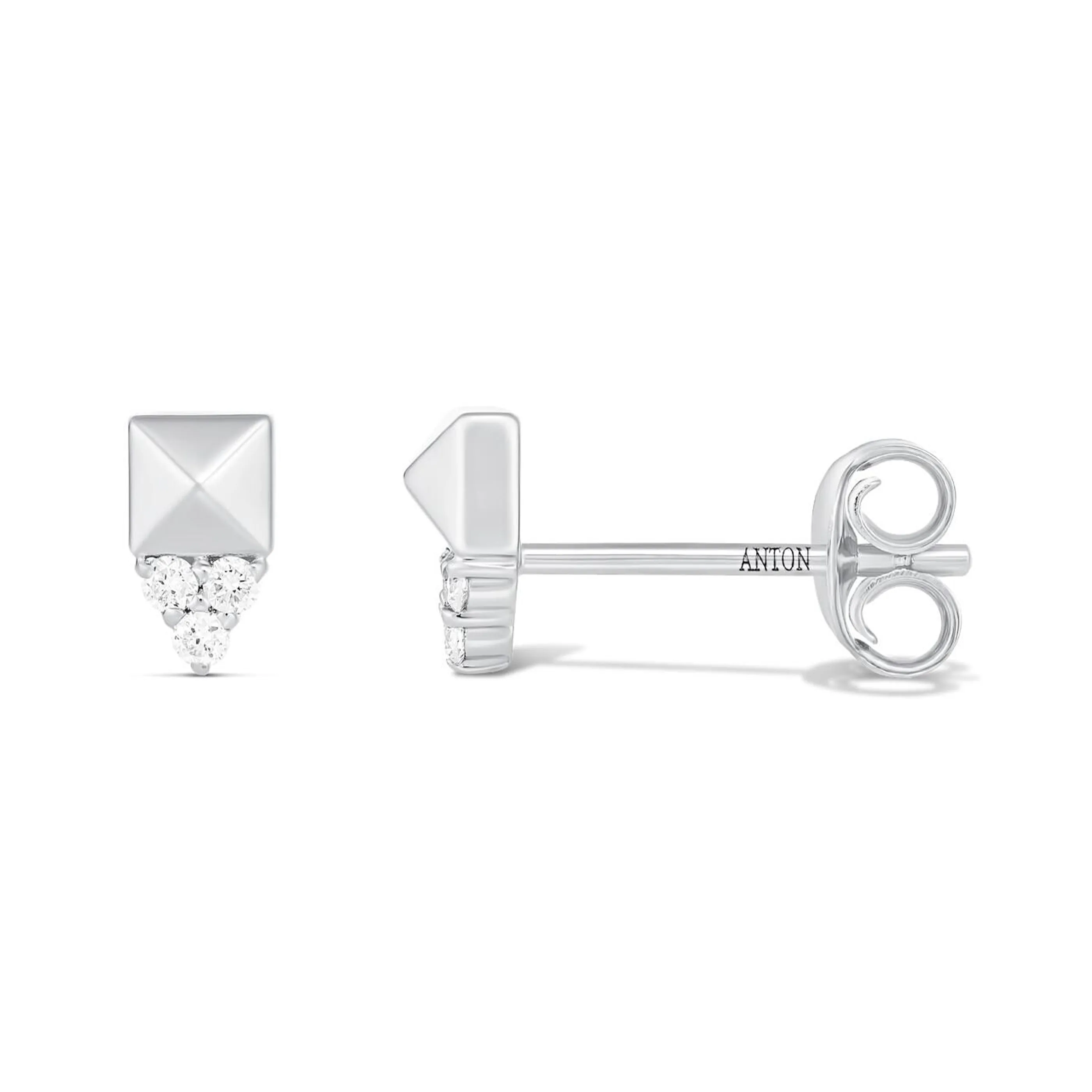 R.08® Nirvana Trio Diamond Studs | 18K White Gold