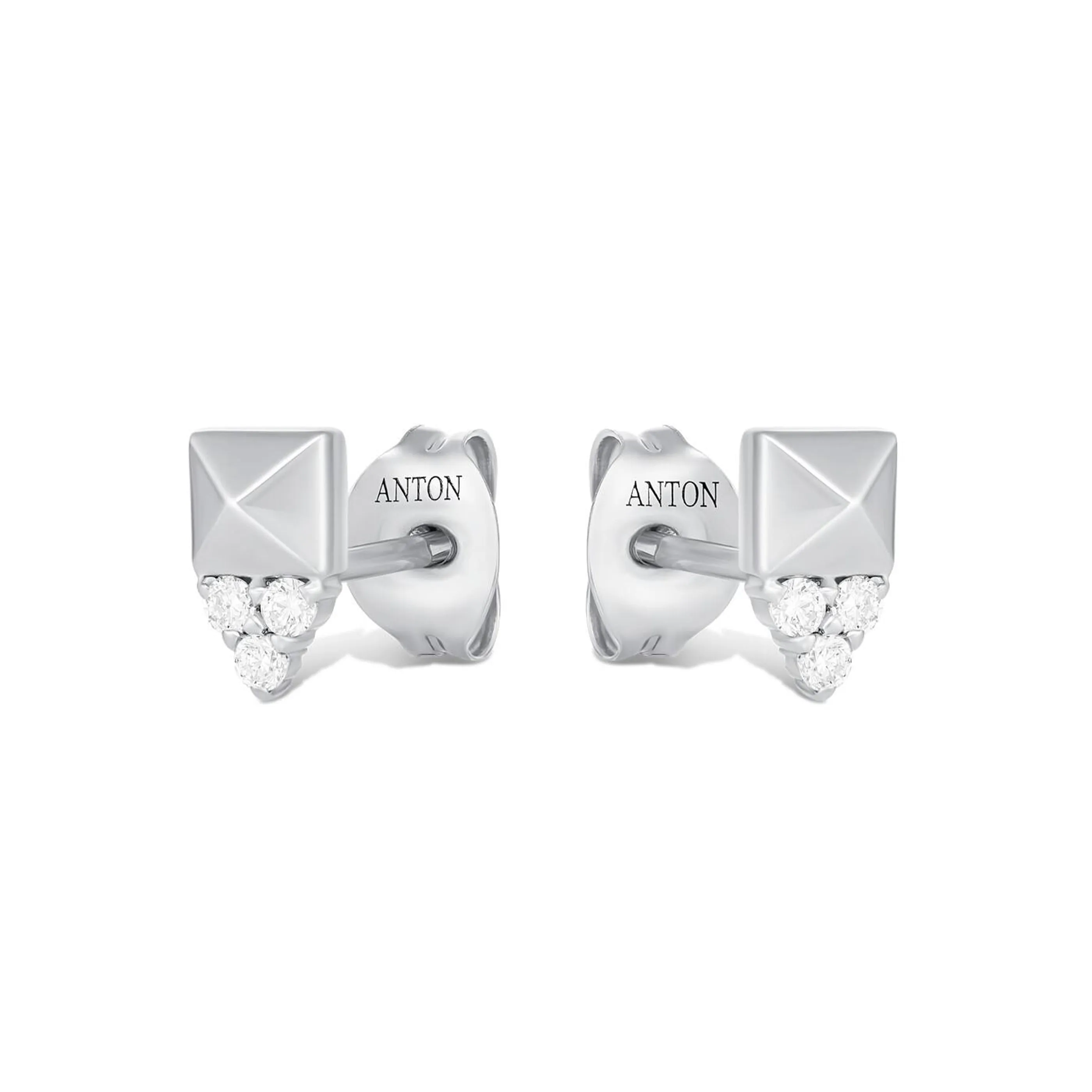 R.08® Nirvana Trio Diamond Studs | 18K White Gold