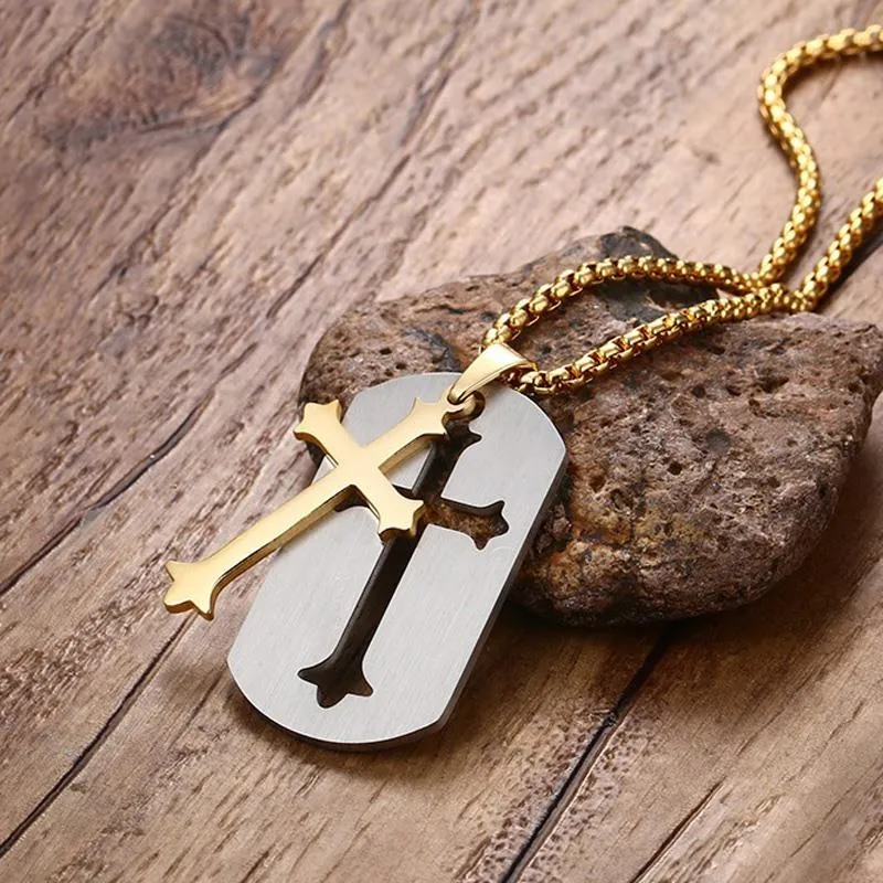 Removable Gold Cross Pendant Necklace