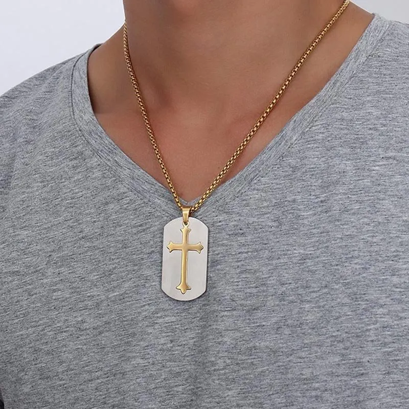 Removable Gold Cross Pendant Necklace