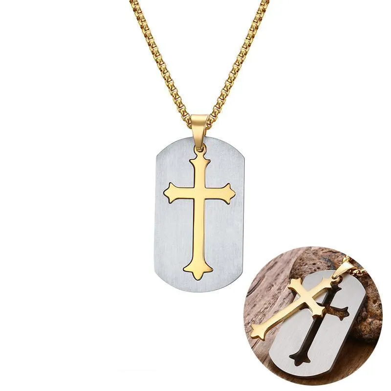 Removable Gold Cross Pendant Necklace