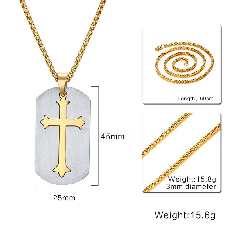 Removable Gold Cross Pendant Necklace