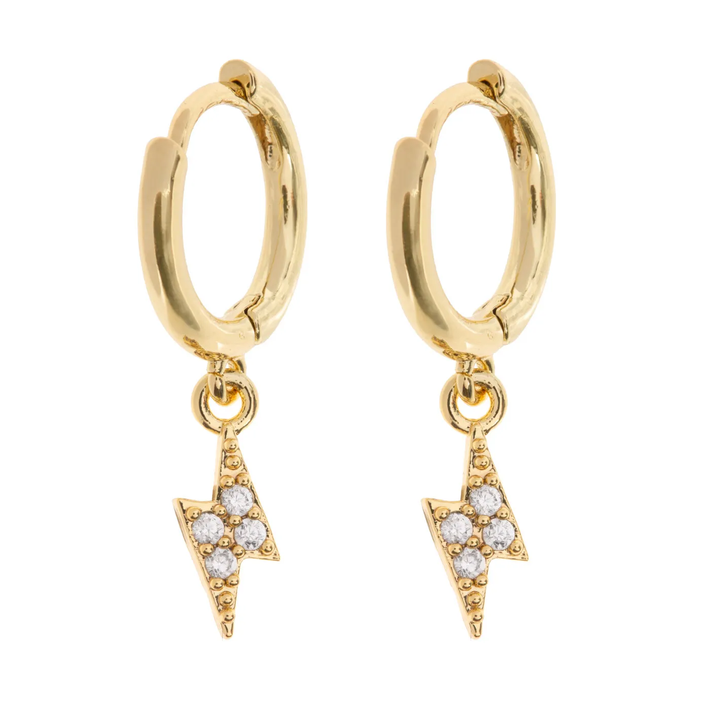 Sienna - Crystal Lightning Hoop Earrings