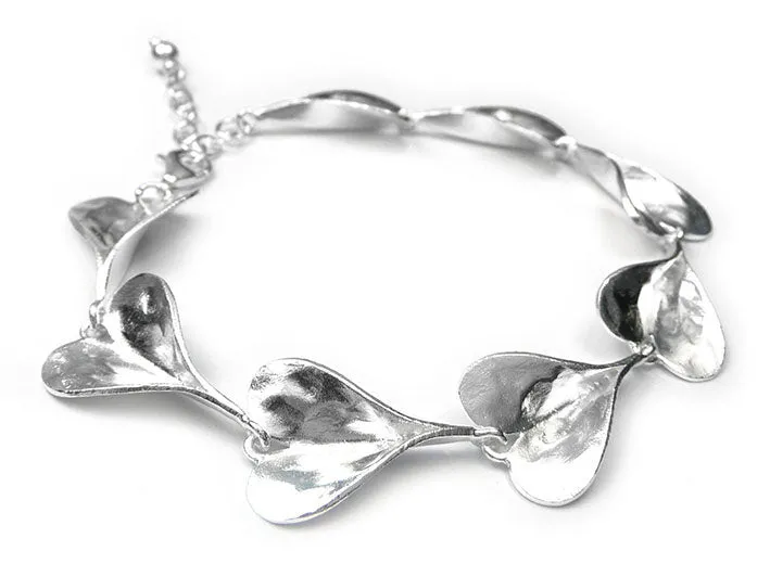 Silver Bracelet - Organic Heart