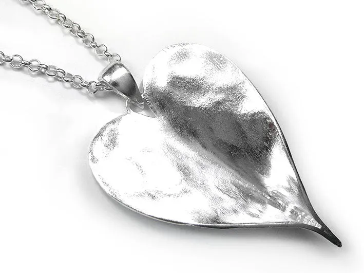 Silver Pendant - Organic Heart