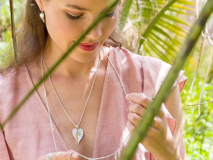 Silver Pendant - Organic Heart