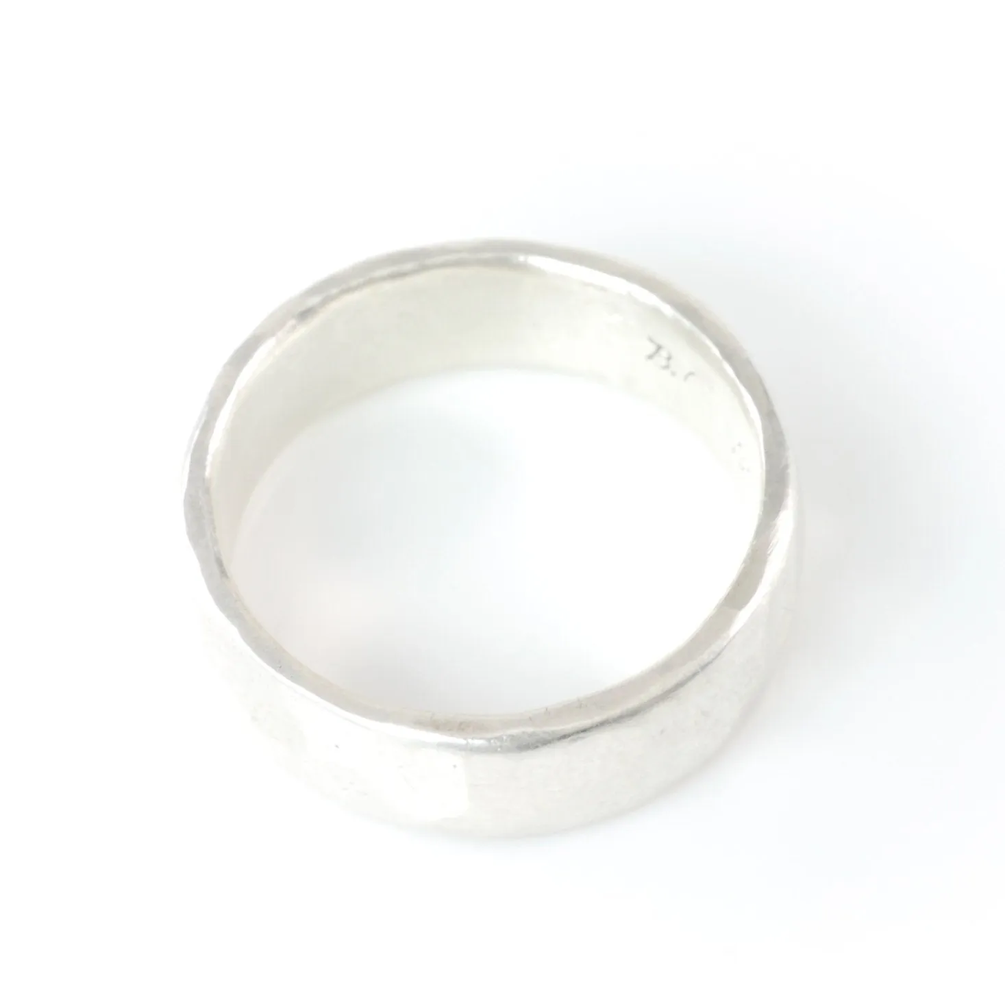 Simple Hammered Ring in Palladium Sterling Silver - Made to Order