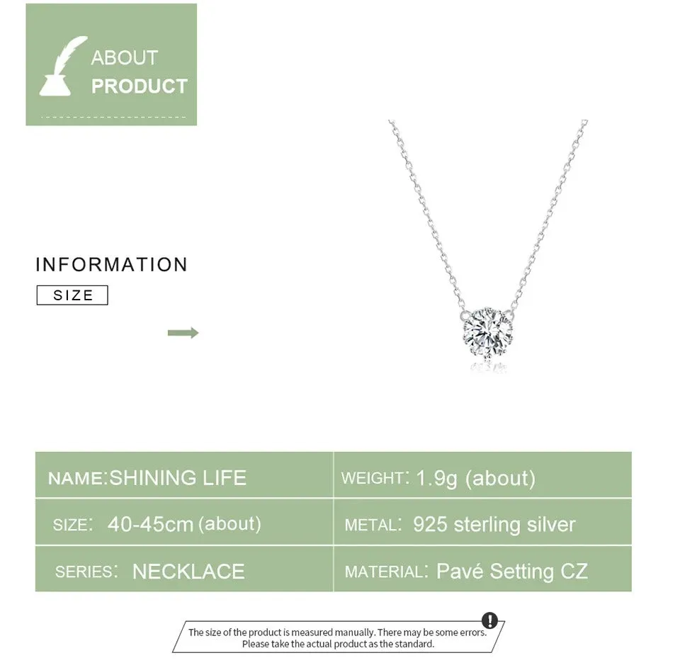 Simple Minimalist Short Necklace for Women 925 Sterling Silver Clear Cubic Zircon Chain Necklaces Wedding Jewelry