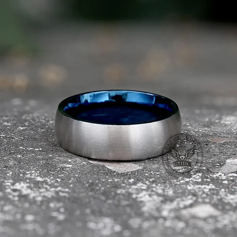 Simple Polished Titanium Couple Ring