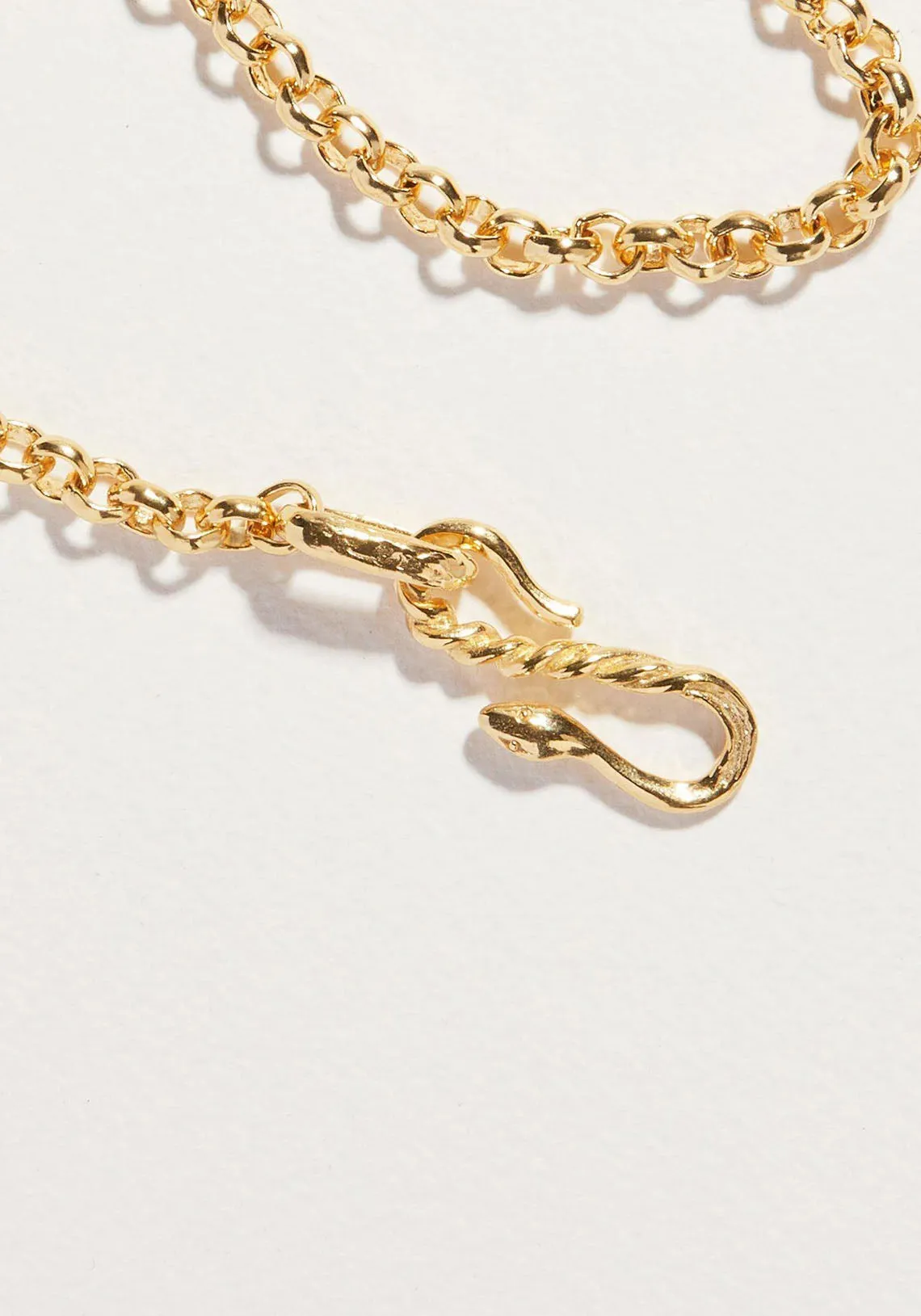 SNAKE HOOK NECKLACE GOLD