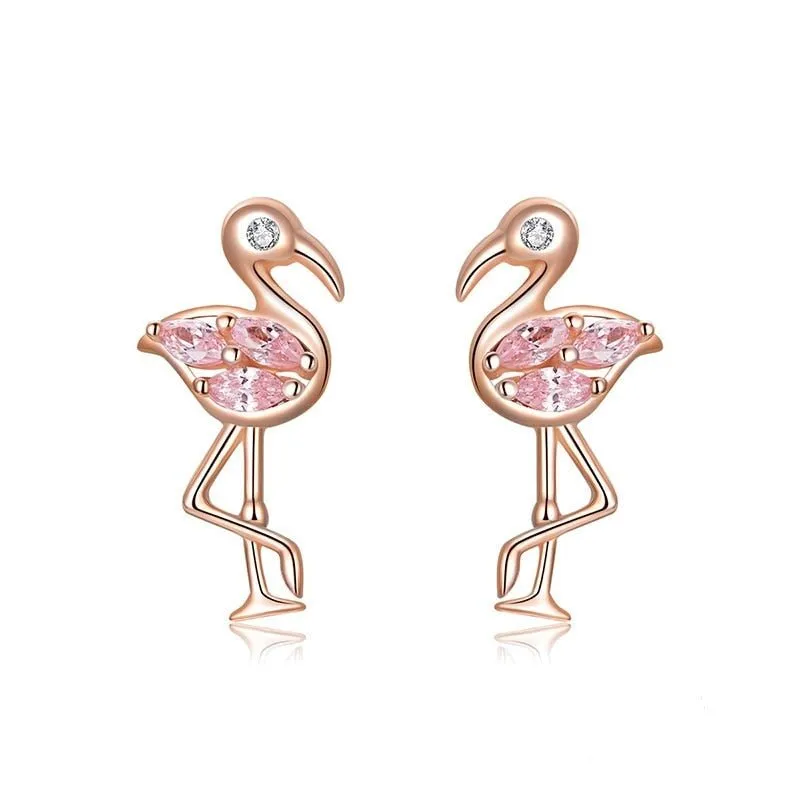 Summer Flamingos Stud Earrings