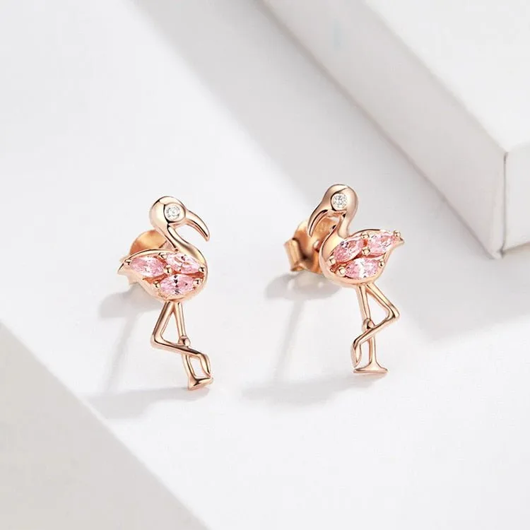 Summer Flamingos Stud Earrings