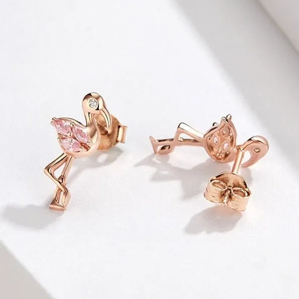 Summer Flamingos Stud Earrings