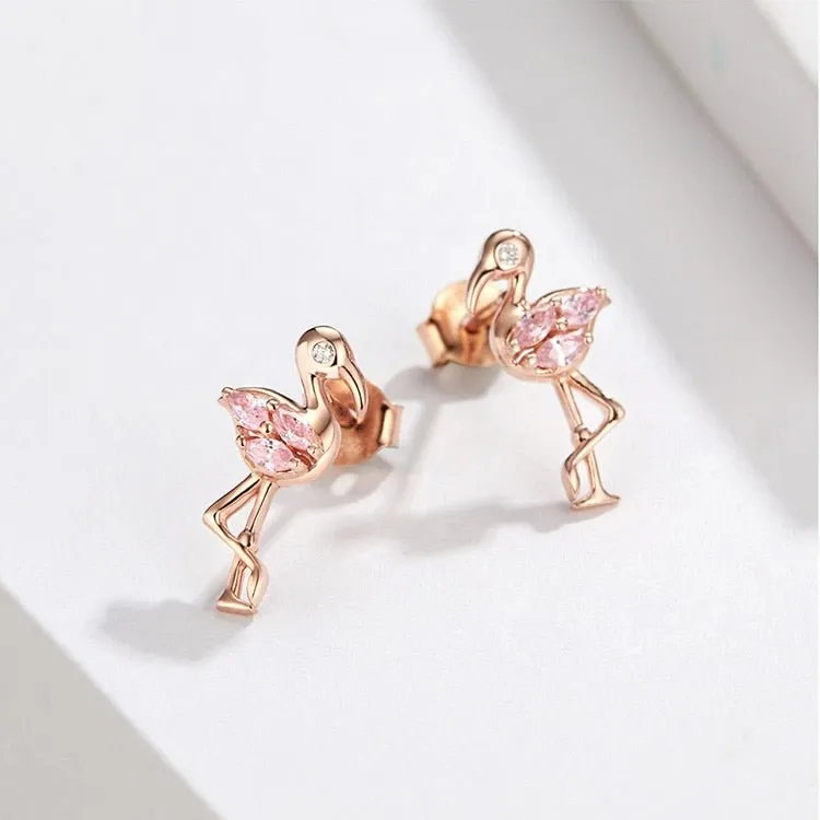 Summer Flamingos Stud Earrings