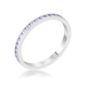 Teresa 0.5ct Light Lavender CZ Stainless Steel Eternity Band