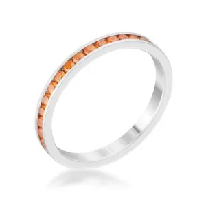 Teresa 0.5ct Orange CZ Stainless Steel Eternity Band